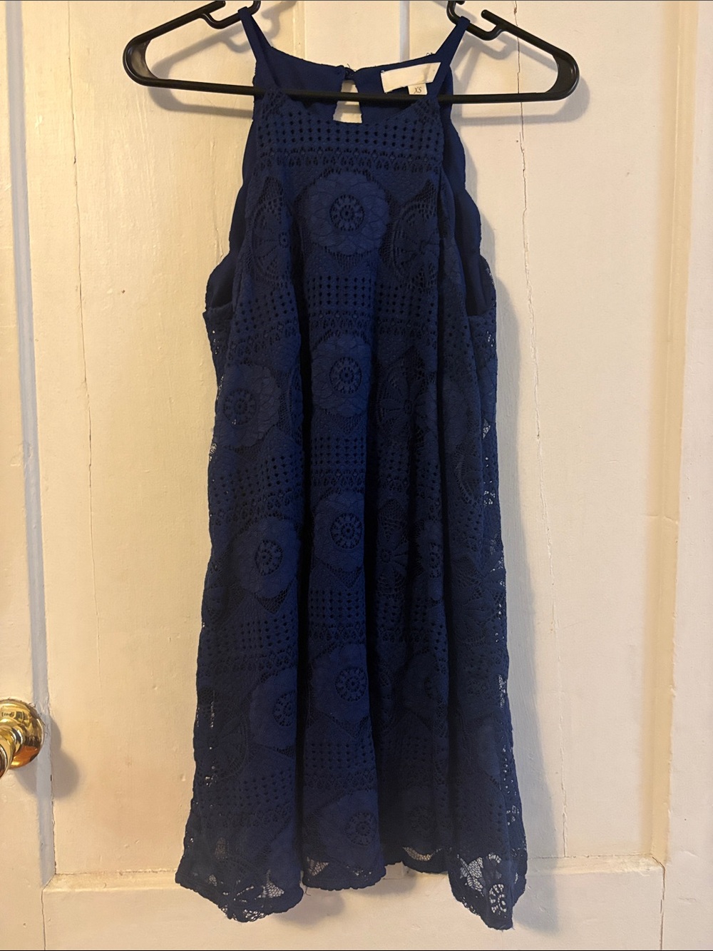 Navy Blue Lace Dress